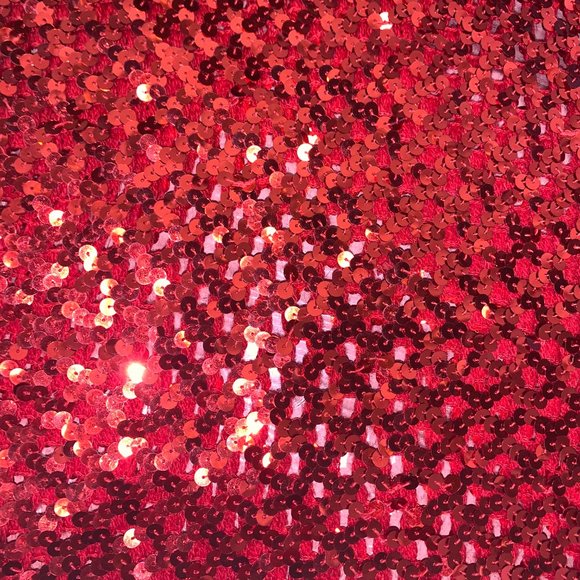 80's Toppettes Red Sequin Net Shirt - Picture 4 of 4
